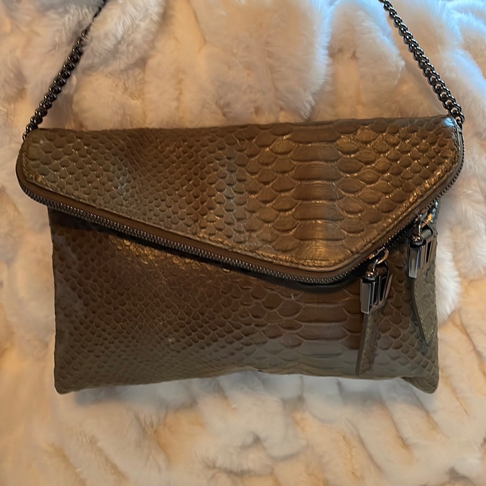 HENRI BENDEL ENVELOPE CLUTCH LEATHER BAG